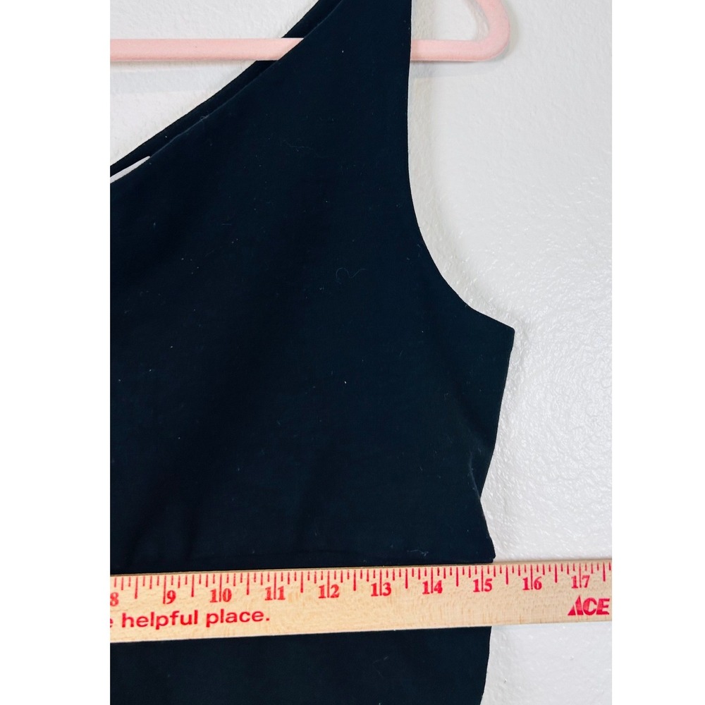 Diane von Furstenberg DVF Nomie Black Asymmetric Multi Strap Sheath Dress SZ M - Picture 7 of 9
